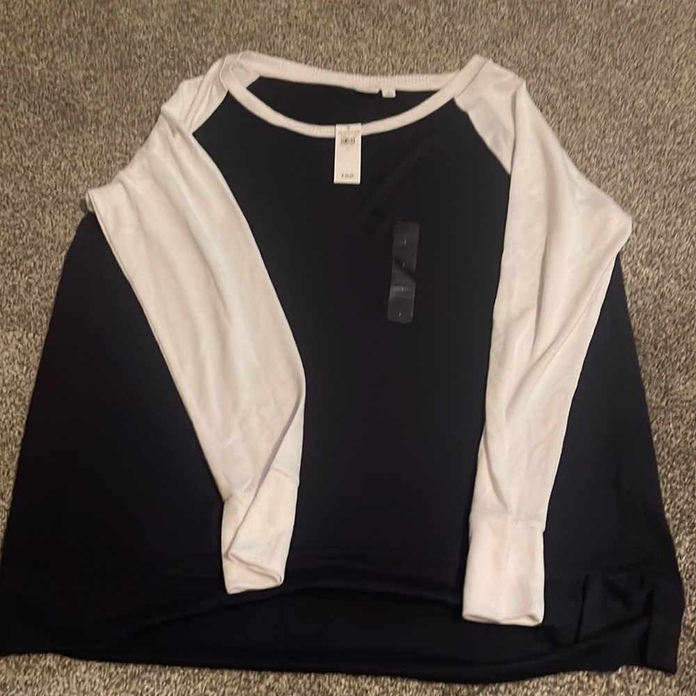 Gap, navy and blue baseball style sweater